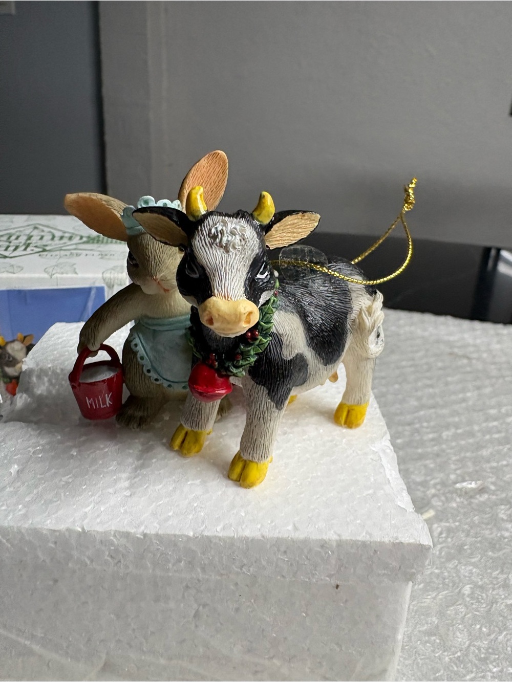Fitz & Floyd charming tails Eight Maids-a-Milking ornament